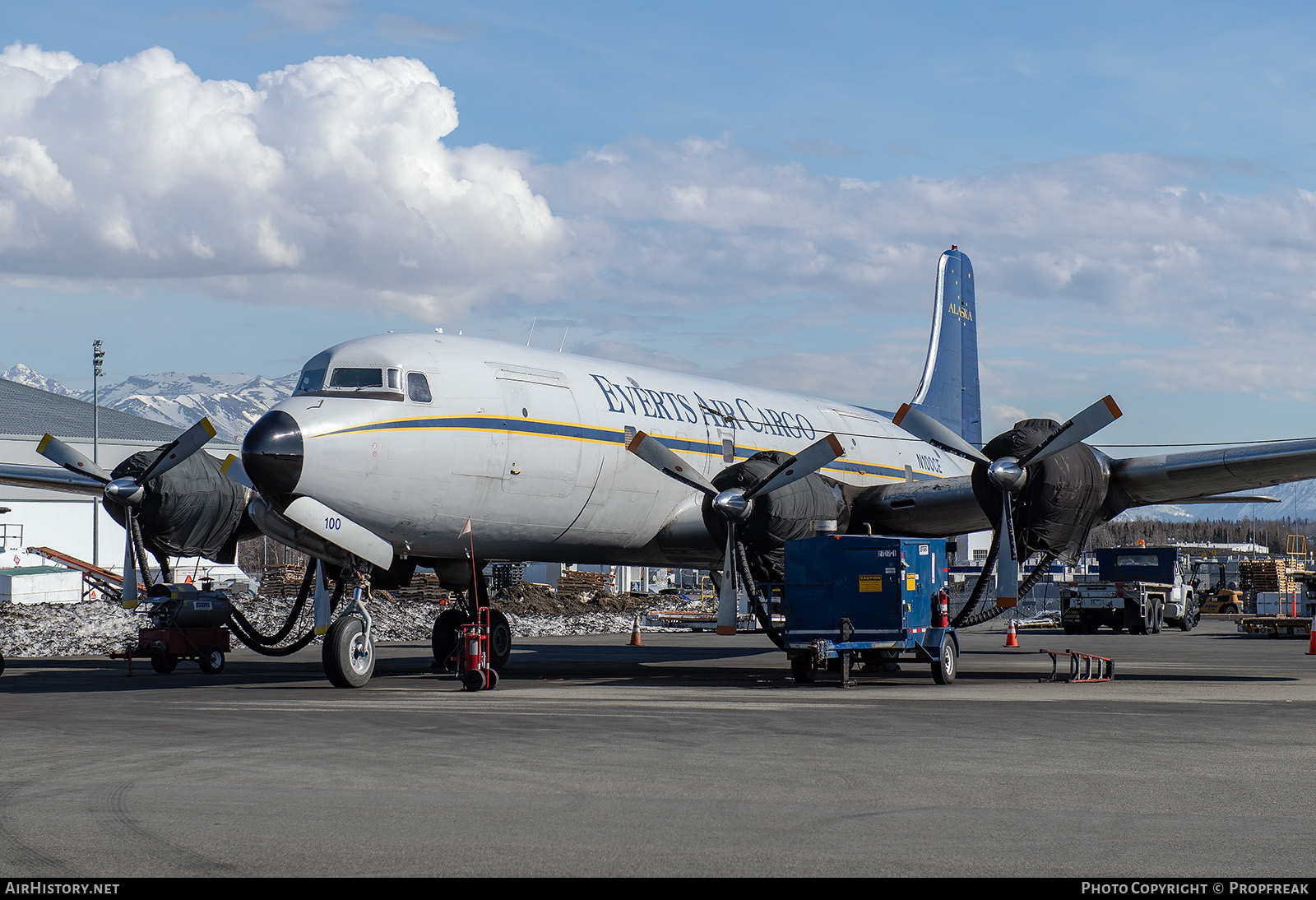 Aircraft Photo of N100CE | Douglas C-118A Liftmaster | Everts Air Cargo | AirHistory.net #737792