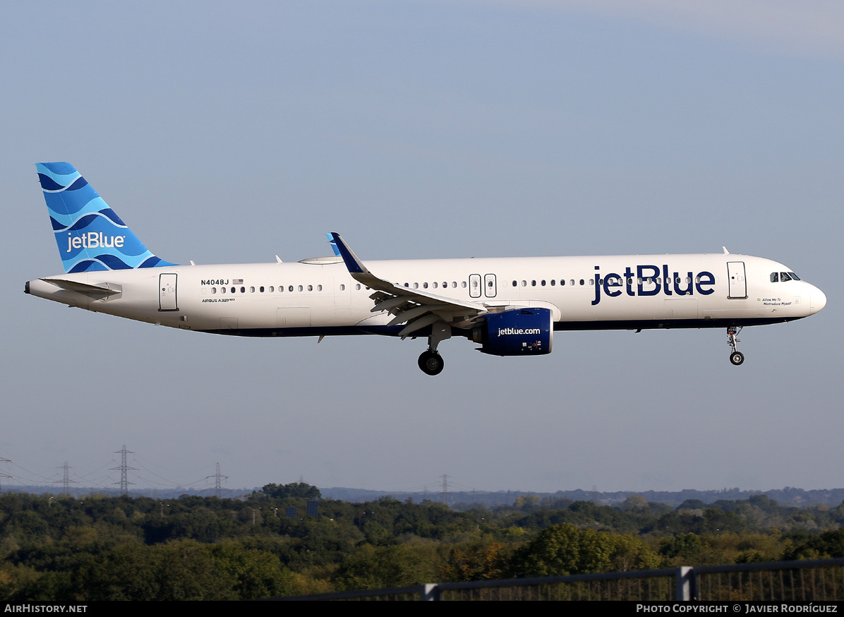 Aircraft Photo of N4048J | Airbus A321-271NXLR | JetBlue Airways | AirHistory.net #737797
