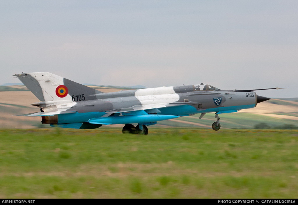 Aircraft Photo of 6105 | Mikoyan-Gurevich MiG-21MF Lancer C | Romania - Air Force | AirHistory.net #738072