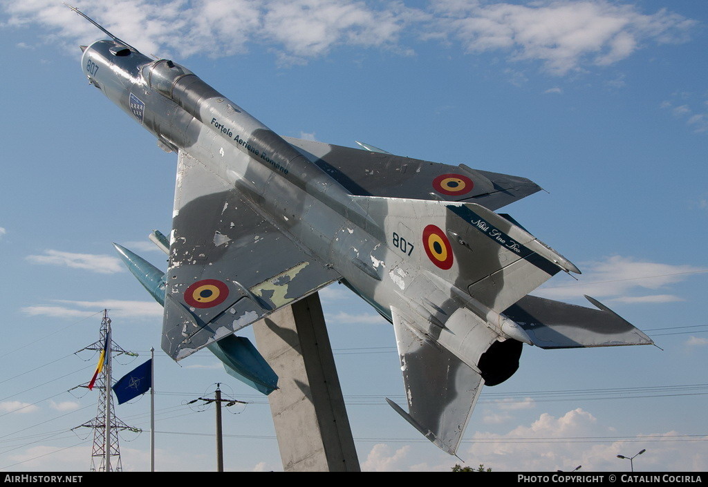 Aircraft Photo of 807 | Mikoyan-Gurevich MiG-21M | Romania - Air Force | AirHistory.net #738076