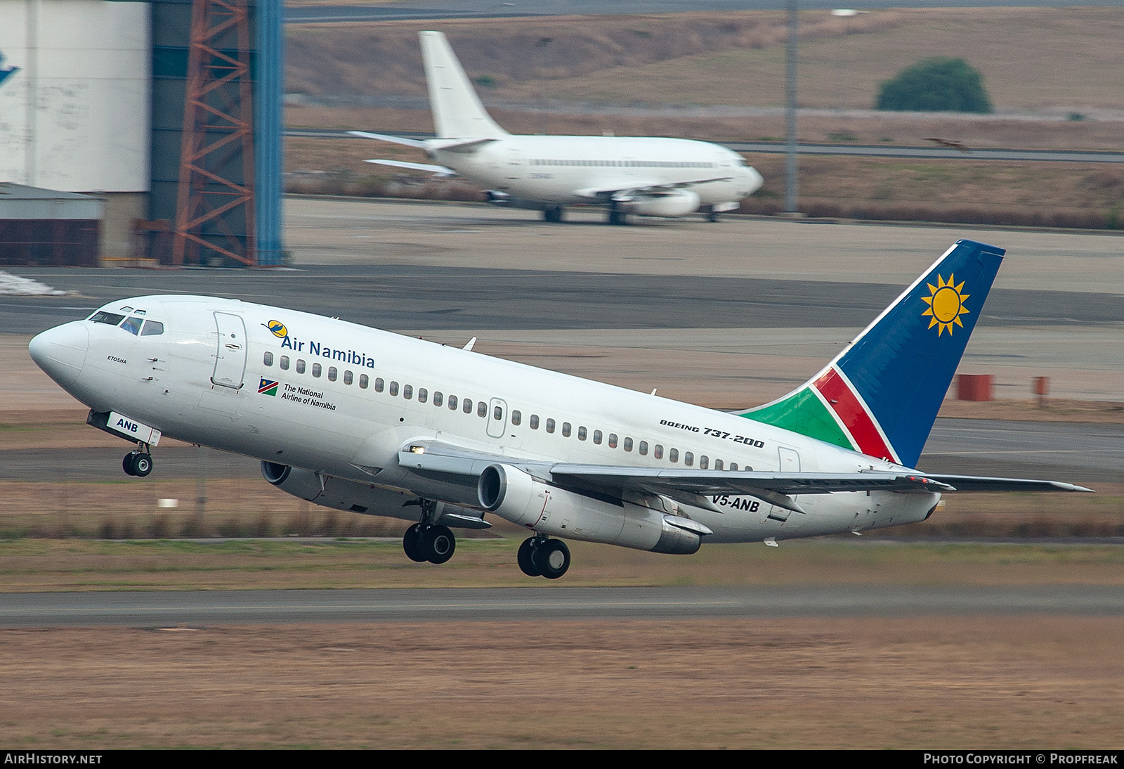 Aircraft Photo of V5-ANB | Boeing 737-2L9/Adv | Air Namibia | AirHistory.net #738082