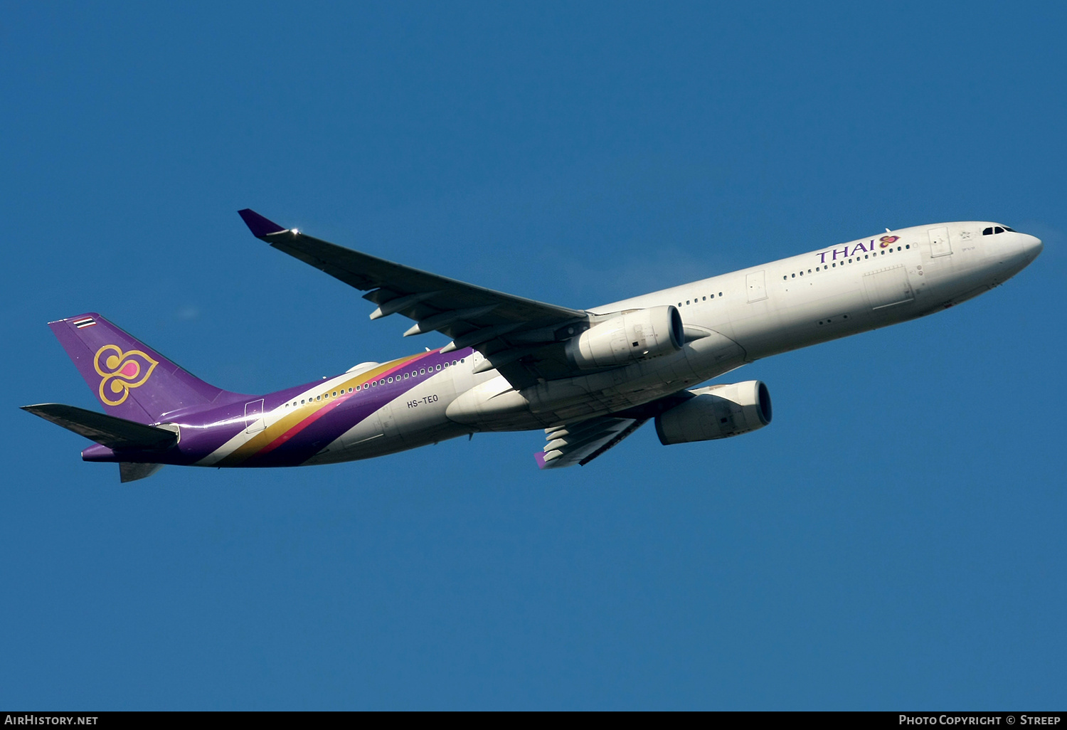 Aircraft Photo of HS-TEO | Airbus A330-343 | Thai Airways International | AirHistory.net #738163