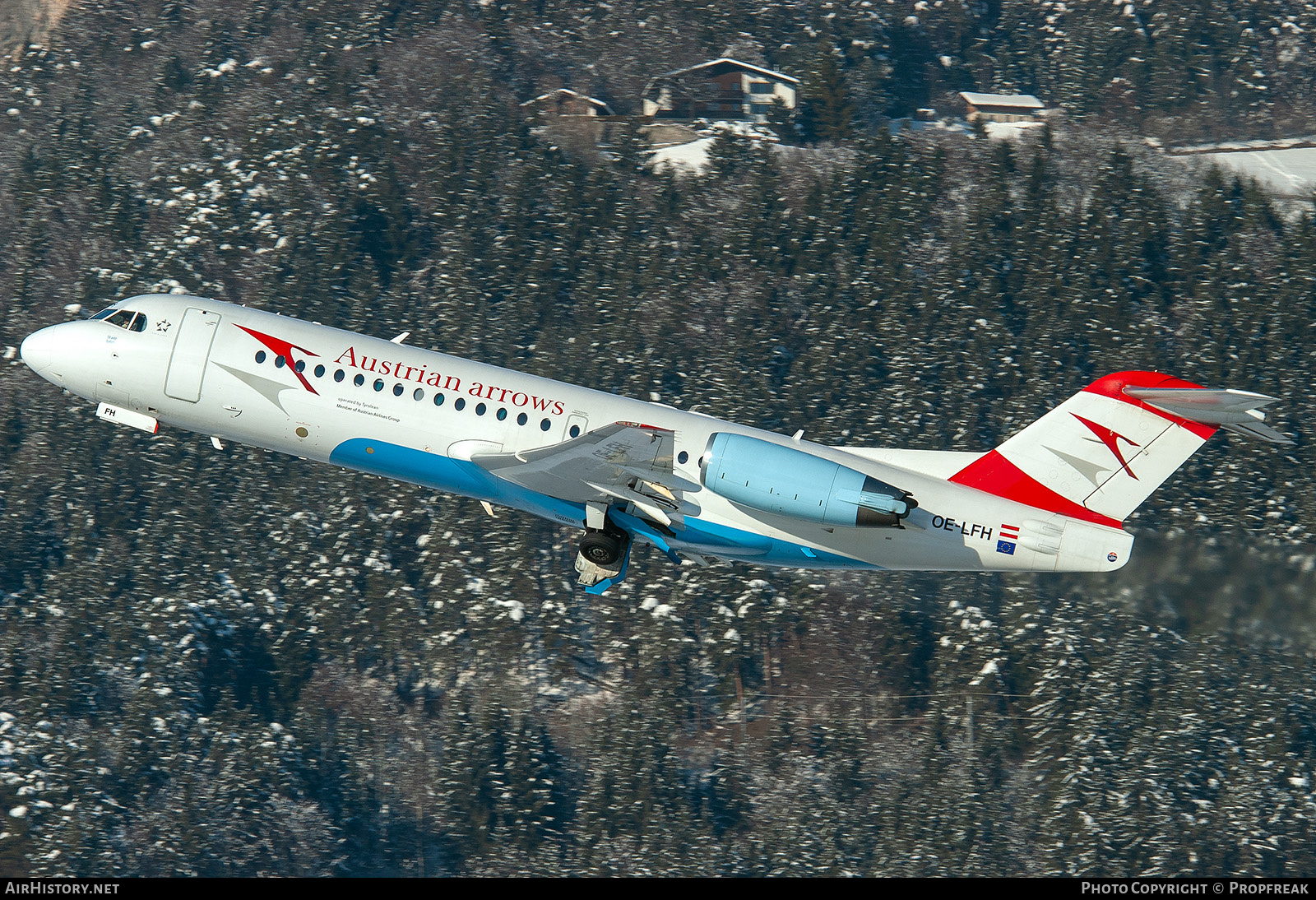 Aircraft Photo of OE-LFH | Fokker 70 (F28-0070) | Austrian Arrows | AirHistory.net #738170