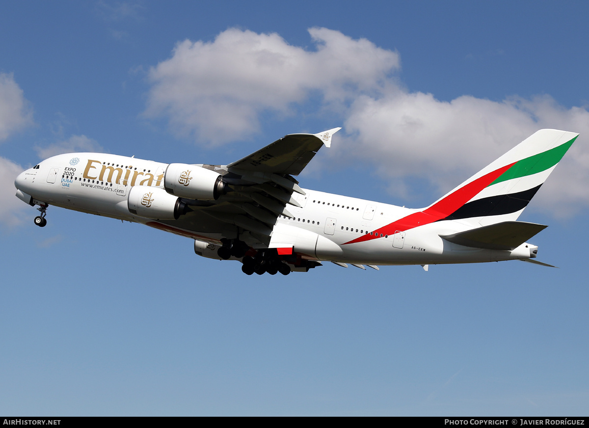 Aircraft Photo of A6-EEW | Airbus A380-861 | Emirates | AirHistory.net #738271
