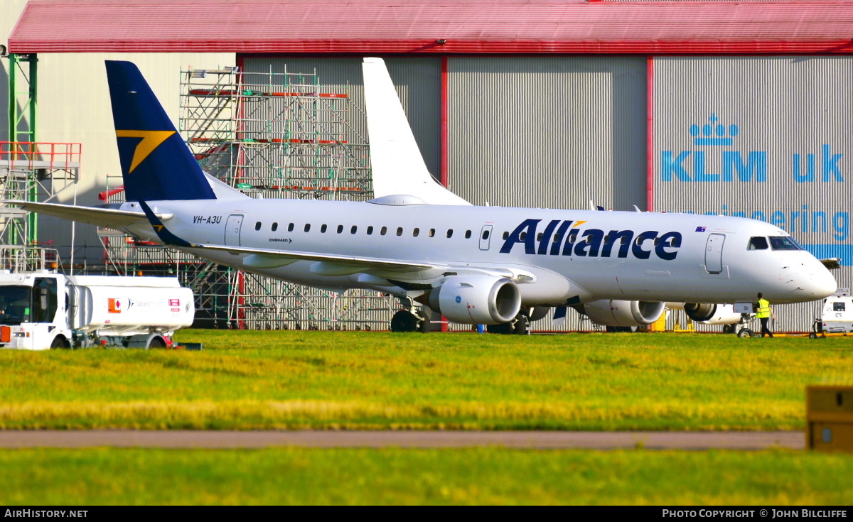 Aircraft Photo of VH-A3U | Embraer 190AR (ERJ-190-100IGW) | Alliance Airlines | AirHistory.net #738293