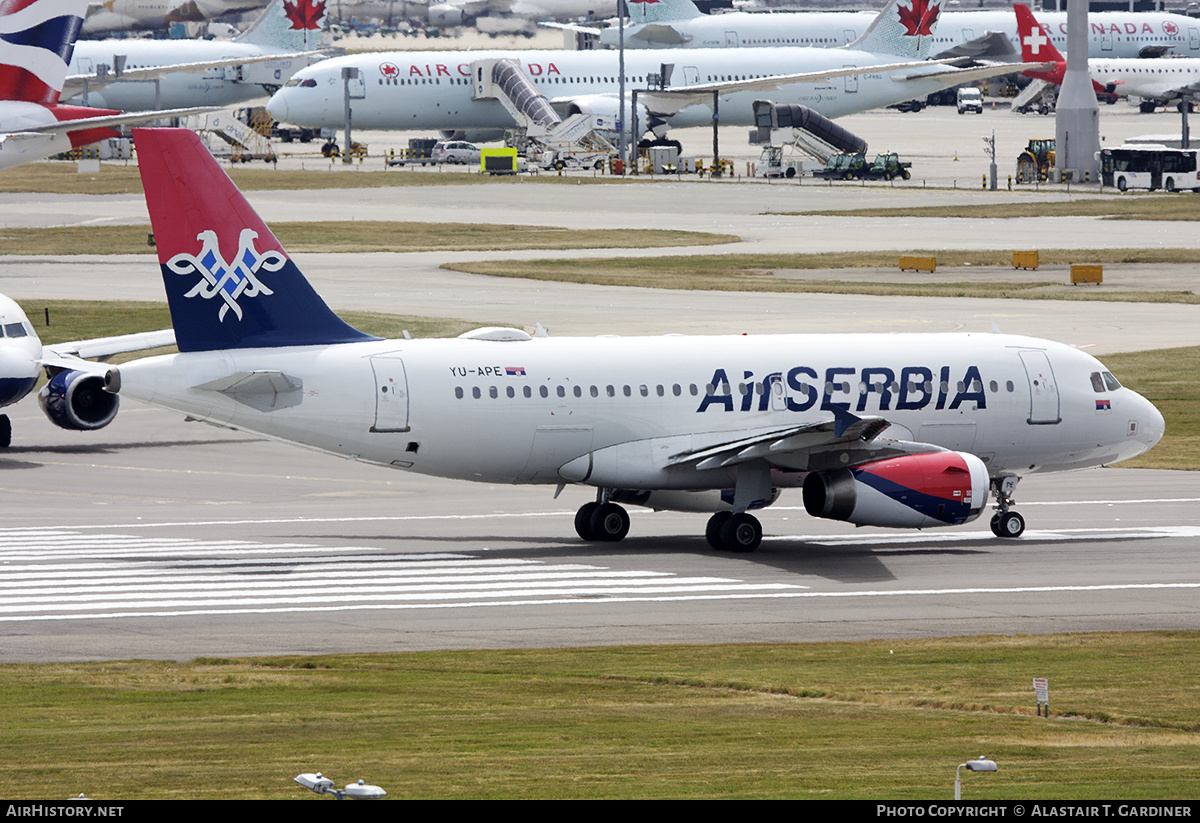 Aircraft Photo of YU-APE | Airbus A319-132 | Air Serbia | AirHistory.net #738370