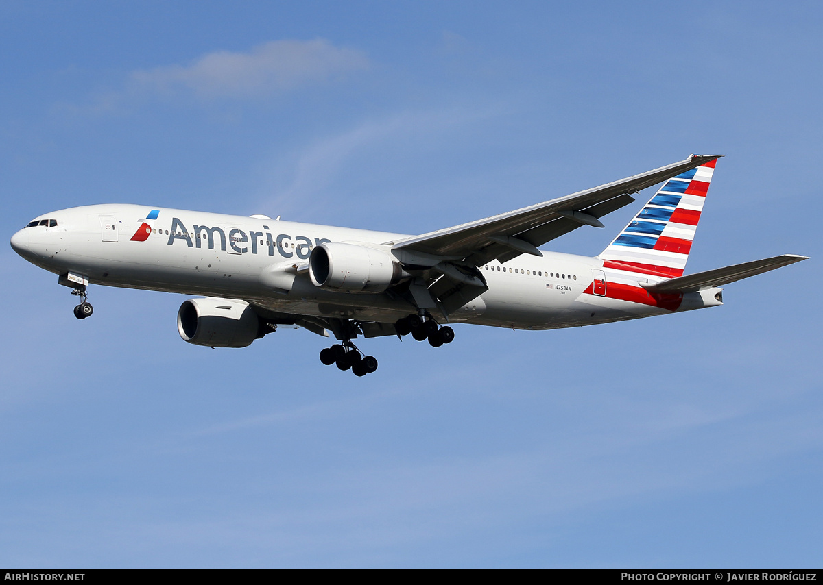 Aircraft Photo of N753AN | Boeing 777-223/ER | American Airlines | AirHistory.net #738552