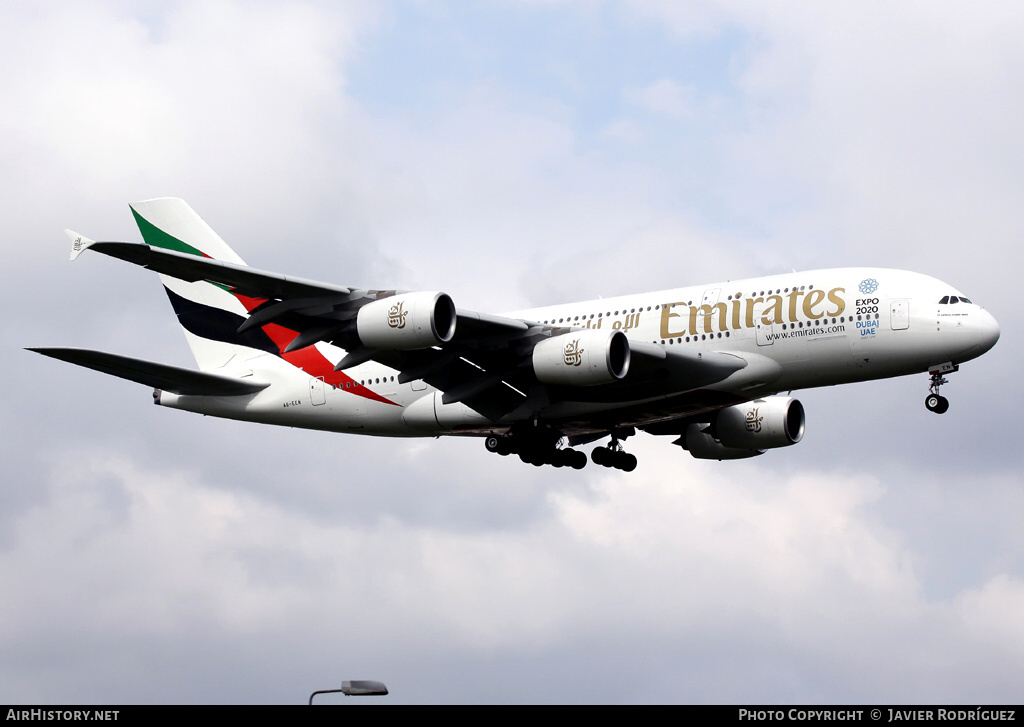 Aircraft Photo of A6-EEN | Airbus A380-861 | Emirates | AirHistory.net #739063