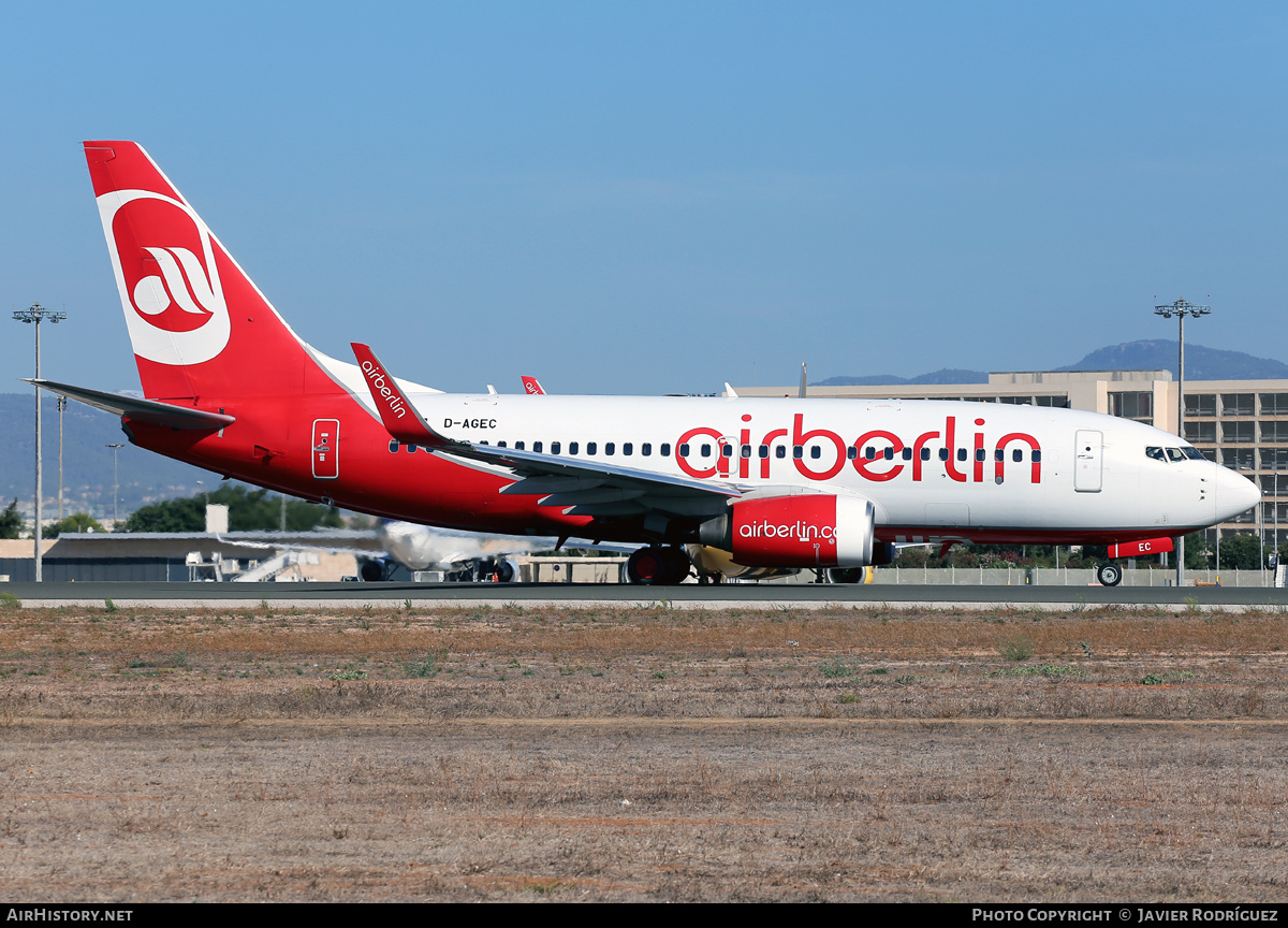 Aircraft Photo of D-AGEC | Boeing 737-76J | Air Berlin | AirHistory.net #739110