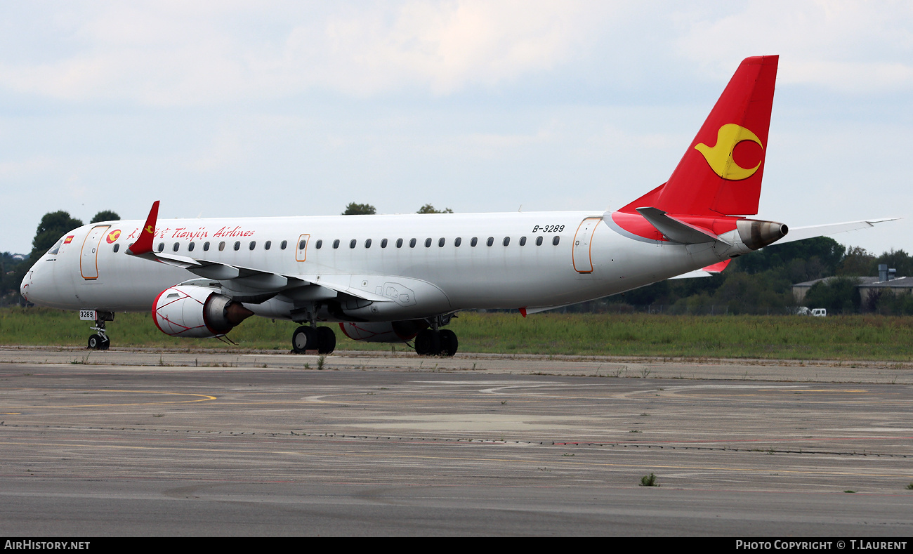 Aircraft Photo of B-3289 | Embraer 195LR (ERJ-190-200LR) | Tianjin Airlines | AirHistory.net #739228