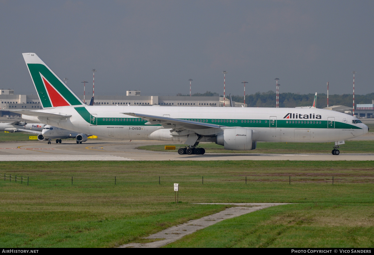Aircraft Photo of I-DISD | Boeing 777-243/ER | Alitalia | AirHistory.net #739237