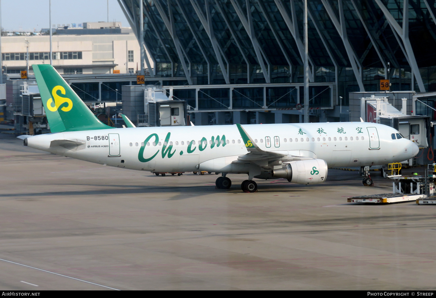 Aircraft Photo of B-8580 | Airbus A320-214 | Spring Airlines | AirHistory.net #739258
