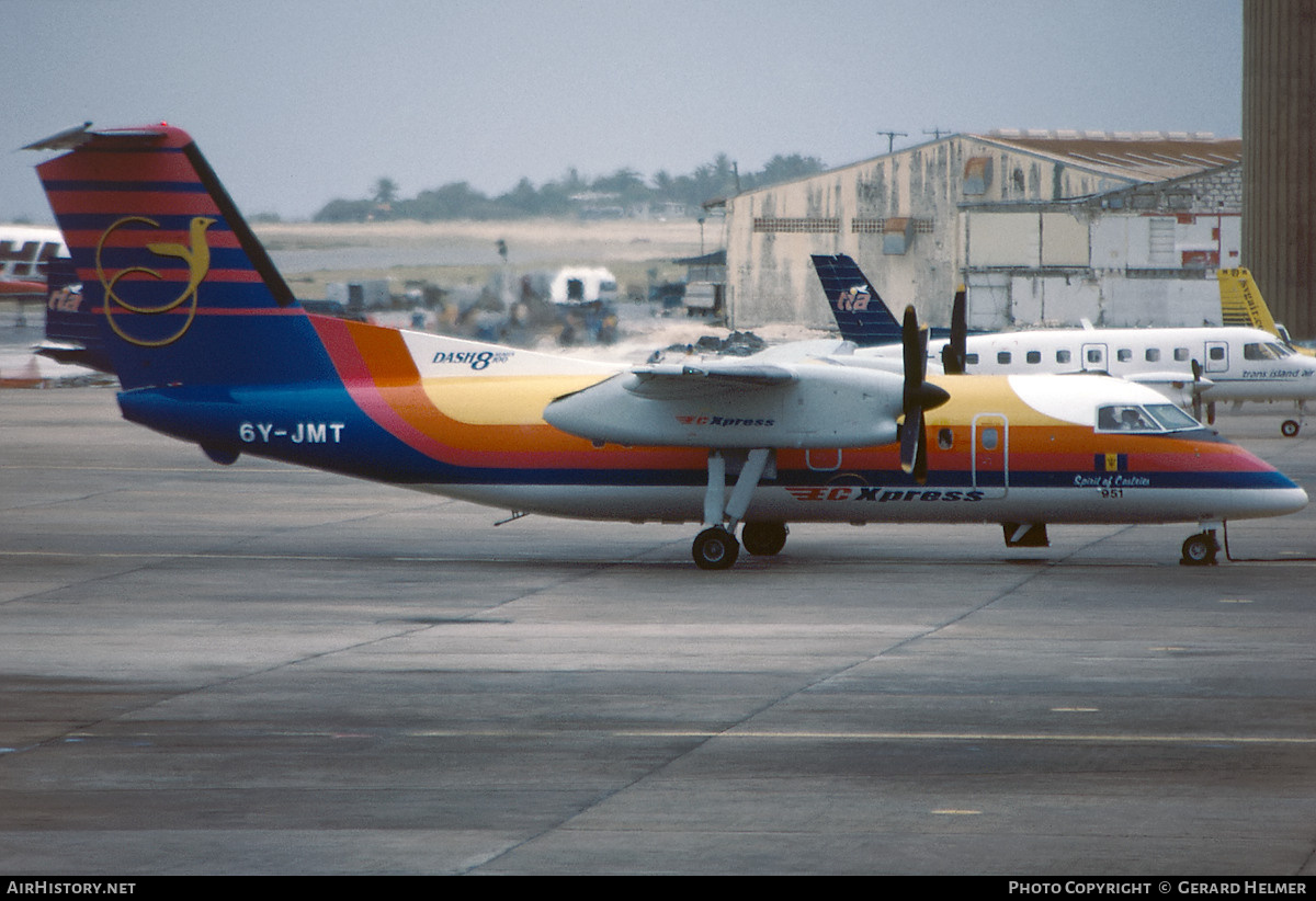 Aircraft Photo of 6Y-JMT | De Havilland Canada DHC-8-102 Dash 8 | EC Xpress - Eastern Caribbean Express | AirHistory.net #739283
