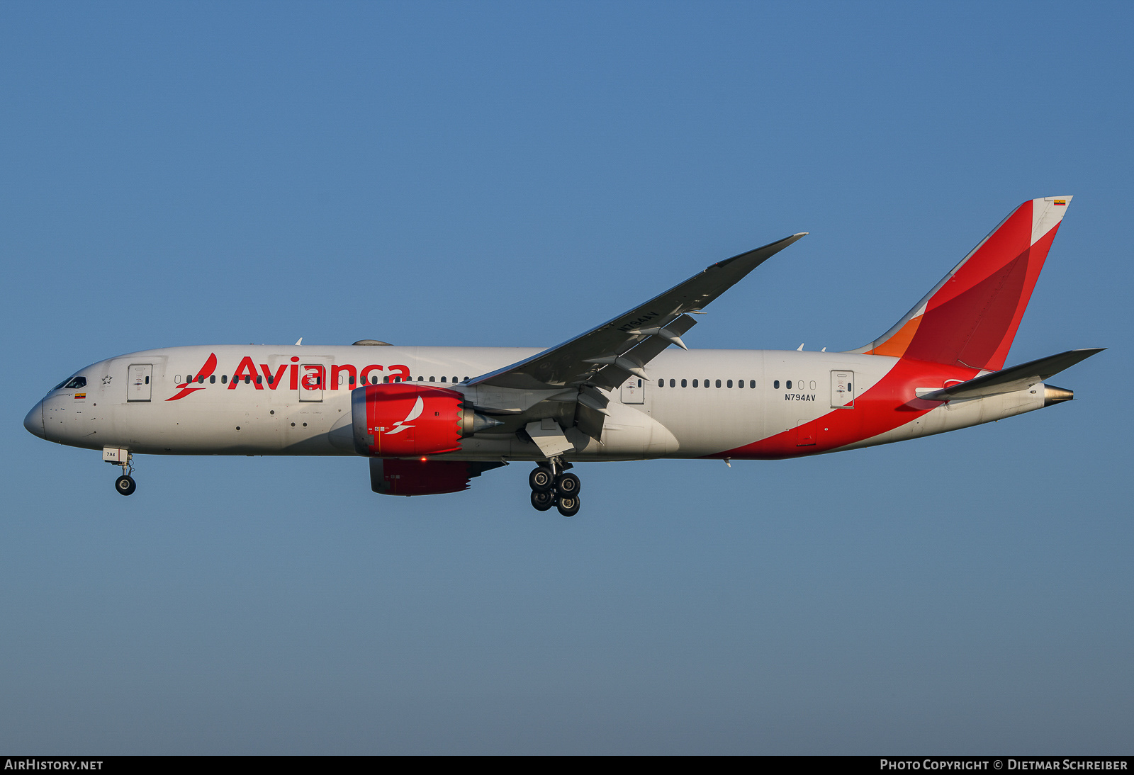 Aircraft Photo of N794AV | Boeing 787-8 Dreamliner | Avianca | AirHistory.net #739352