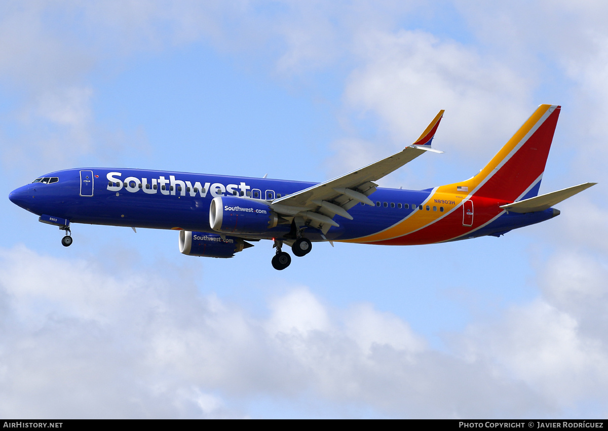Aircraft Photo of N8903H | Boeing 737-8 Max 8 | Southwest Airlines | AirHistory.net #739373
