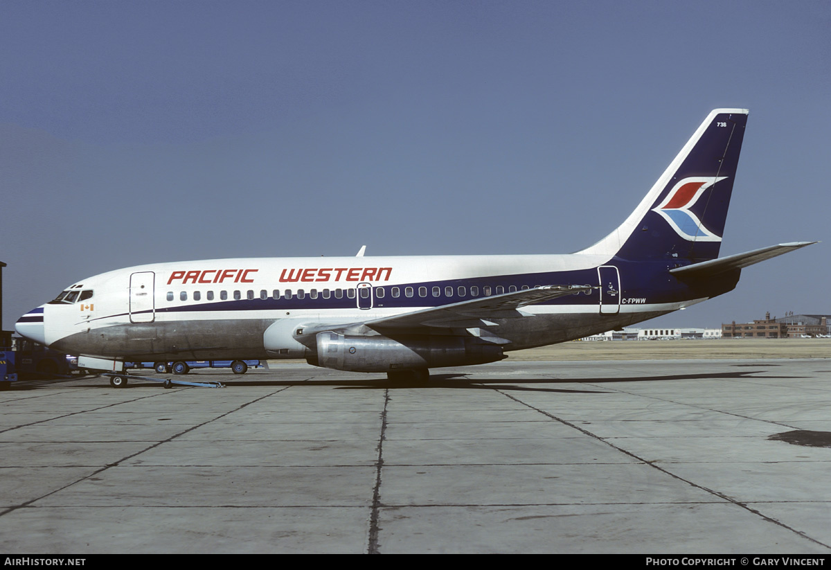 Aircraft Photo of CF-PWW | Boeing 737-275 | Pacific Western Airlines | AirHistory.net #739431