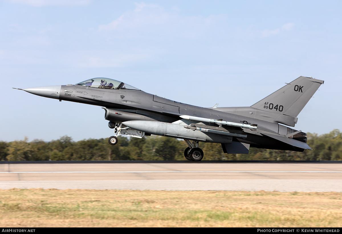 Aircraft Photo of 89-2040 / AF89-040 | General Dynamics F-16CM Fighting Falcon | USA - Air Force | AirHistory.net #739518