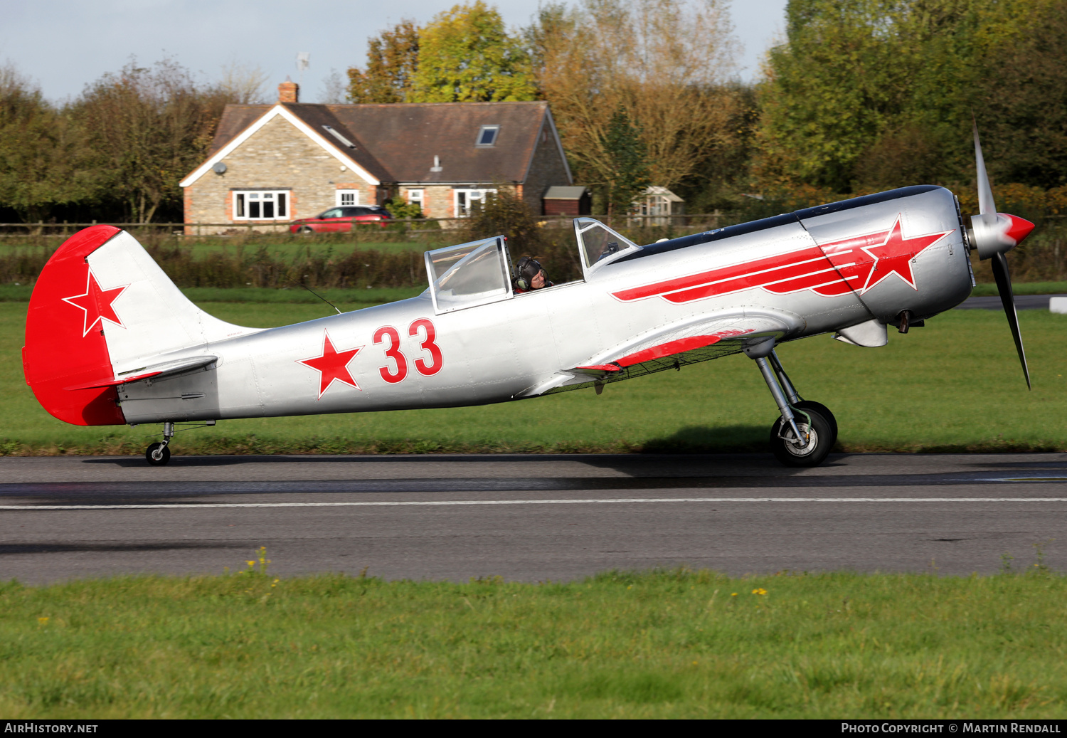 Aircraft Photo of G-YAKZ / 33 | Yakovlev Yak-50 | Soviet Union - Air Force | AirHistory.net #739712