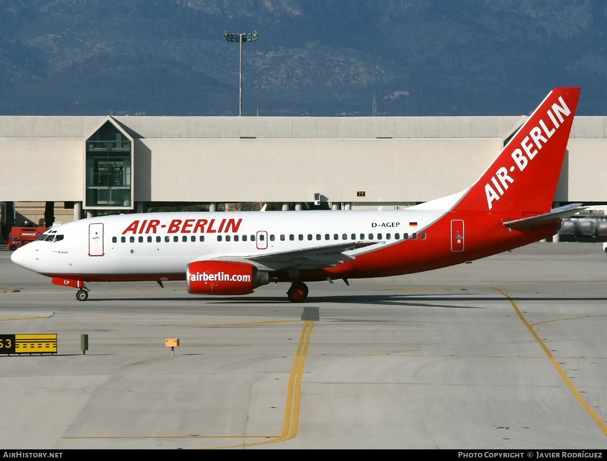 Aircraft Photo of D-AGEP | Boeing 737-75B | Air Berlin | AirHistory.net #739845