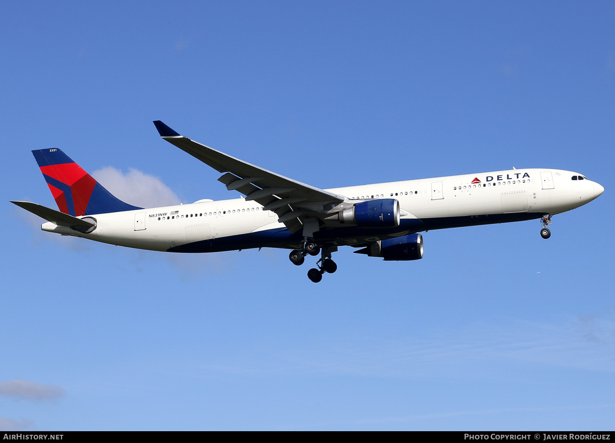 Aircraft Photo of N831NW | Airbus A330-302 | Delta Air Lines | AirHistory.net #739849