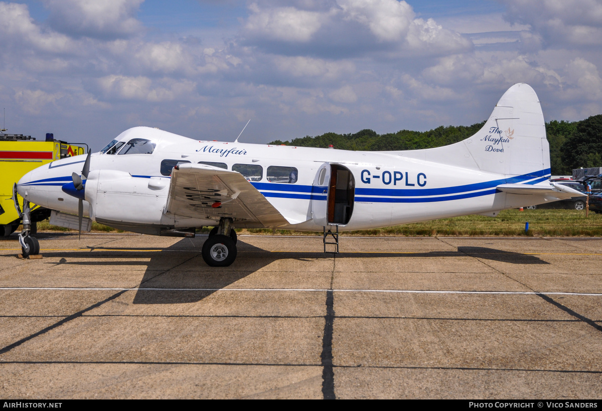 Aircraft Photo of G-OPLC | De Havilland D.H. 104 Dove 8 | Mayfair Dove Charter | AirHistory.net #739909