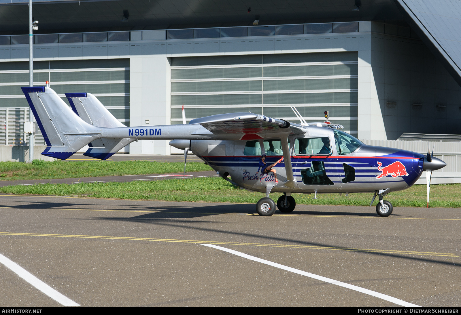 Aircraft Photo of N991DM | Cessna 337D Super Skymaster | Red Bull | AirHistory.net #740017