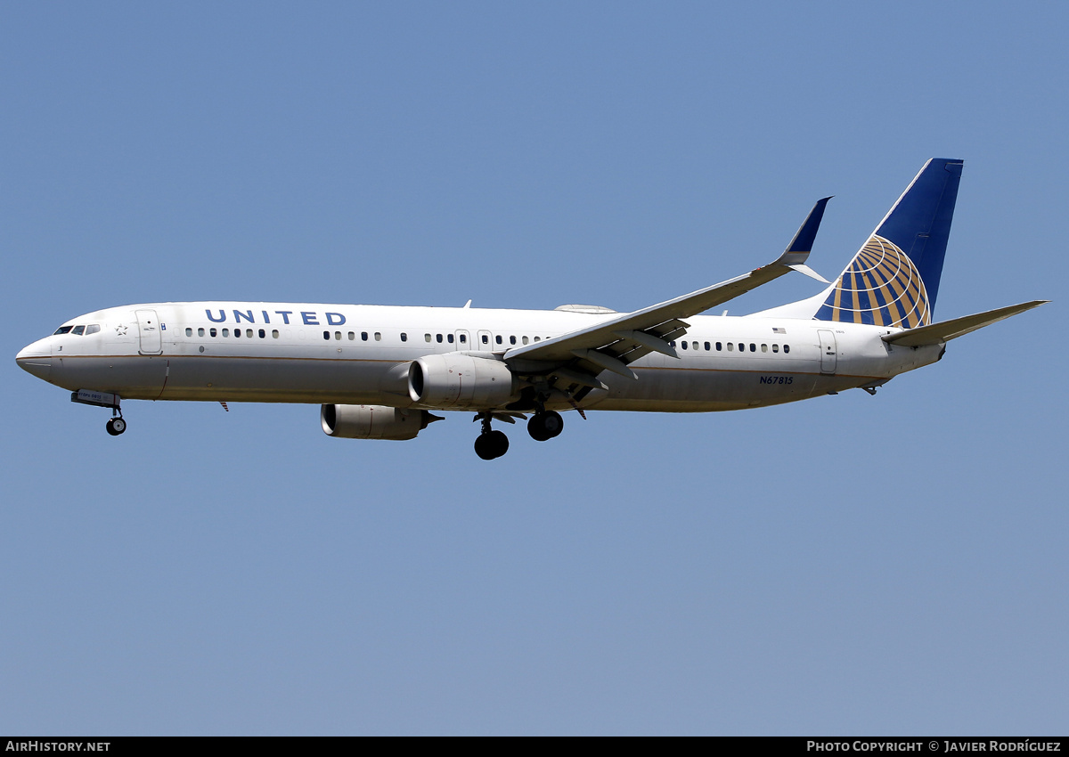 Aircraft Photo of N67815 | Boeing 737-924/ER | United Airlines | AirHistory.net #740126