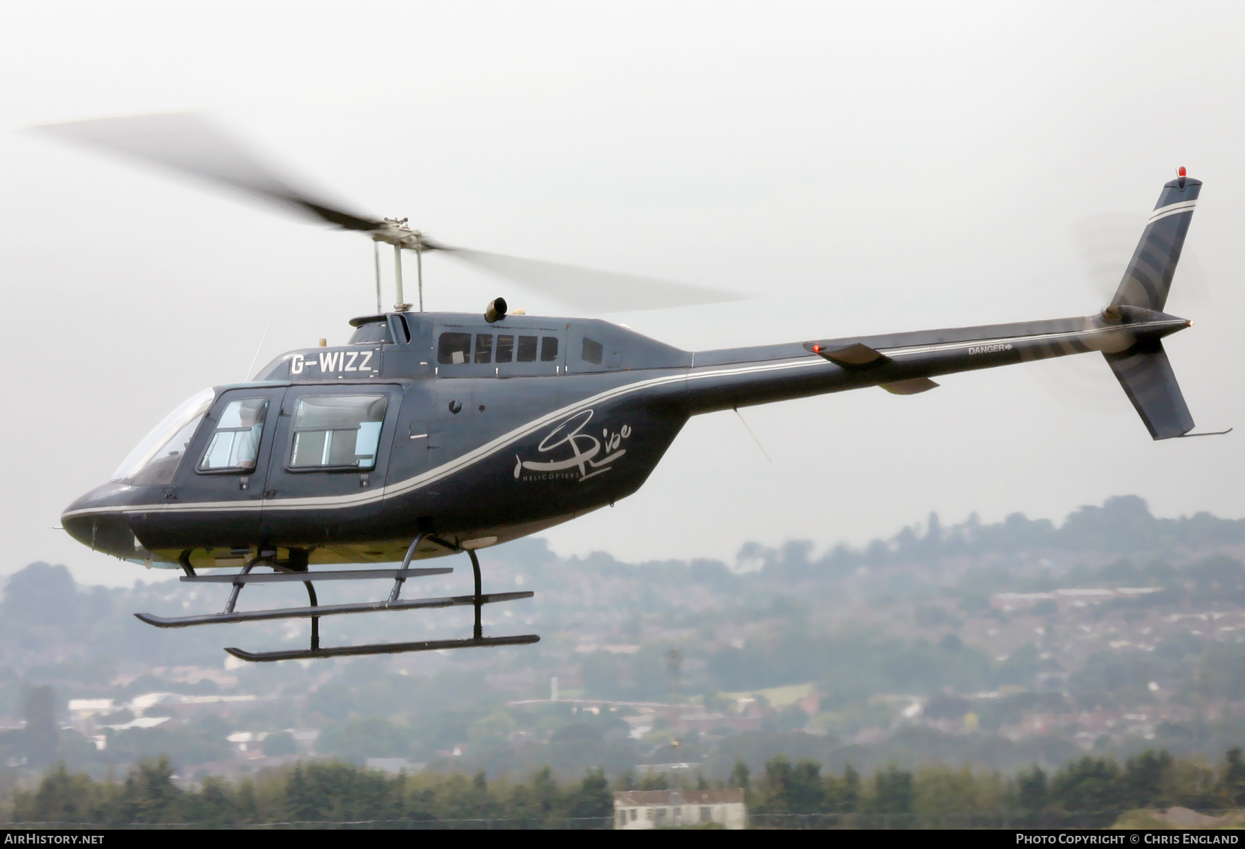 Aircraft Photo of G-WIZZ | Bell AB-206B JetRanger II | Rise Helicopters | AirHistory.net #740413