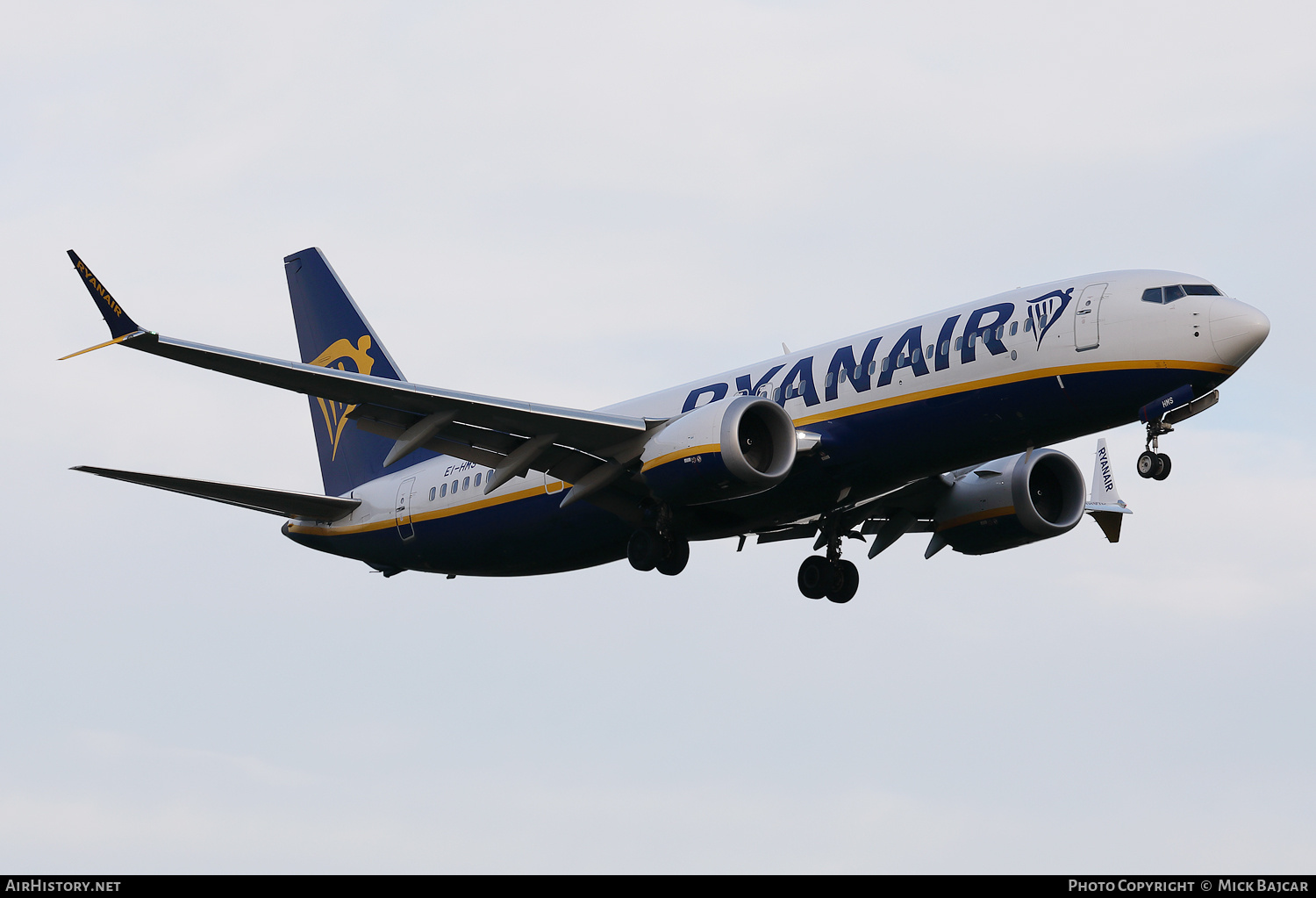 Aircraft Photo of EI-HMS | Boeing 737-8200 Max 200 | Ryanair | AirHistory.net #740552