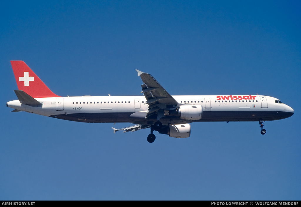 Aircraft Photo of HB-IOA | Airbus A321-111 | Swissair | AirHistory.net #740597