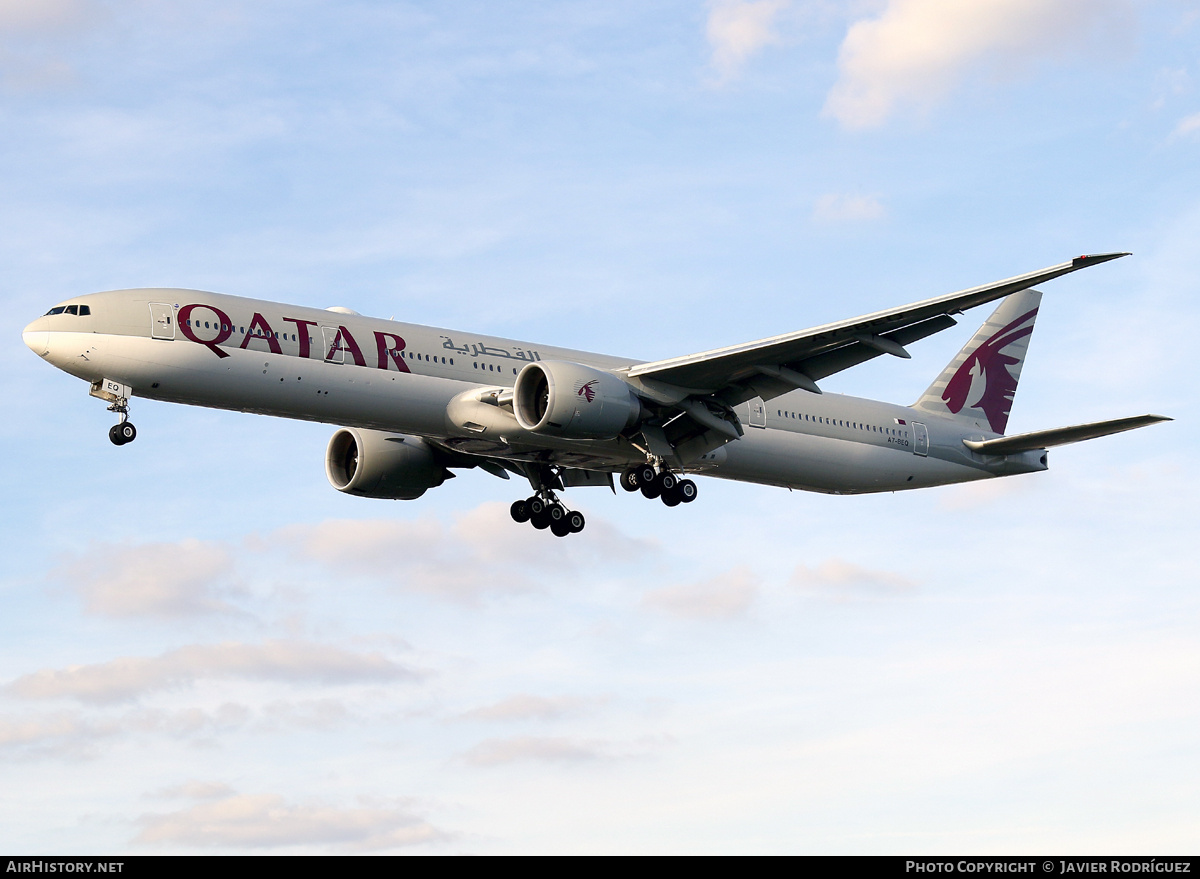 Aircraft Photo of A7-BEQ | Boeing 777-300/ER | Qatar Airways | AirHistory.net #740684