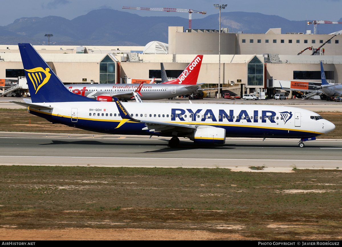 Aircraft Photo of 9H-QDH | Boeing 737-800 | Ryanair | AirHistory.net #740687