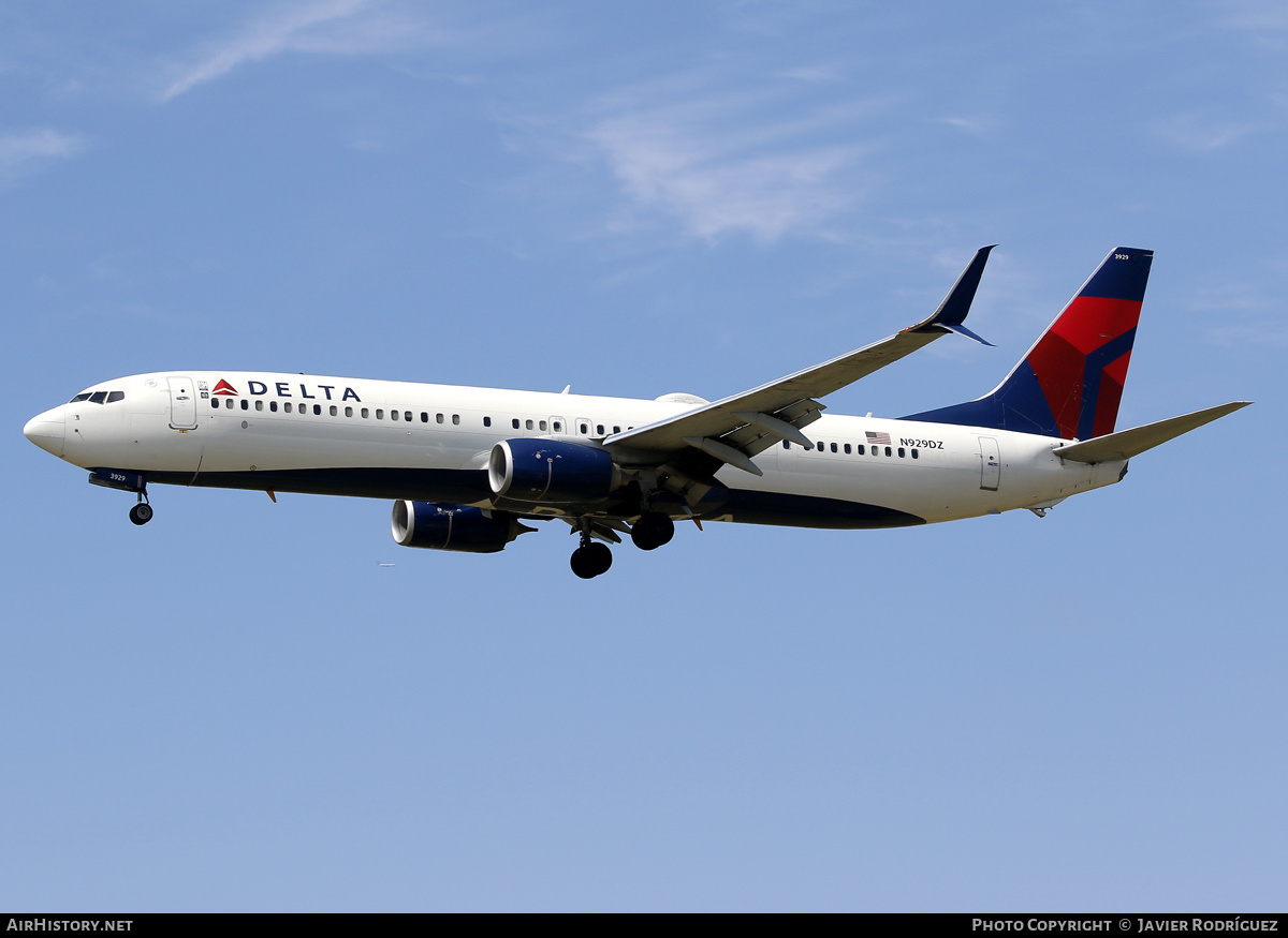 Aircraft Photo of N929DZ | Boeing 737-900/ER | Delta Air Lines | AirHistory.net #740697
