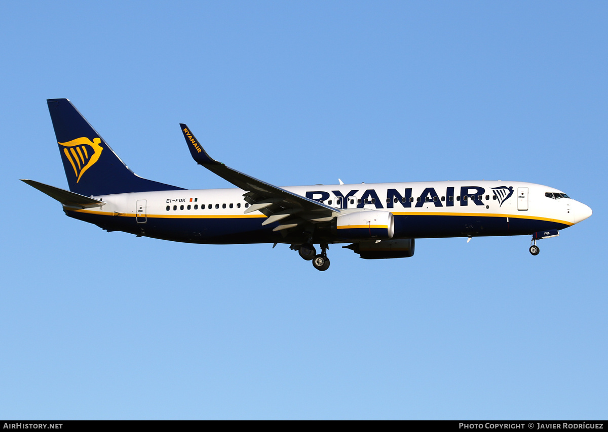 Aircraft Photo of EI-FOK | Boeing 737-8AS | Ryanair | AirHistory.net #740718