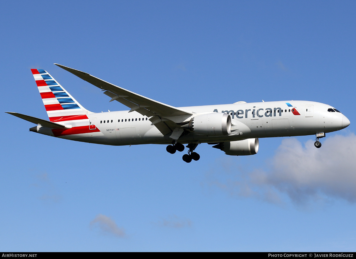 Aircraft Photo of N871AY | Boeing 787-8 Dreamliner | American Airlines | AirHistory.net #740719