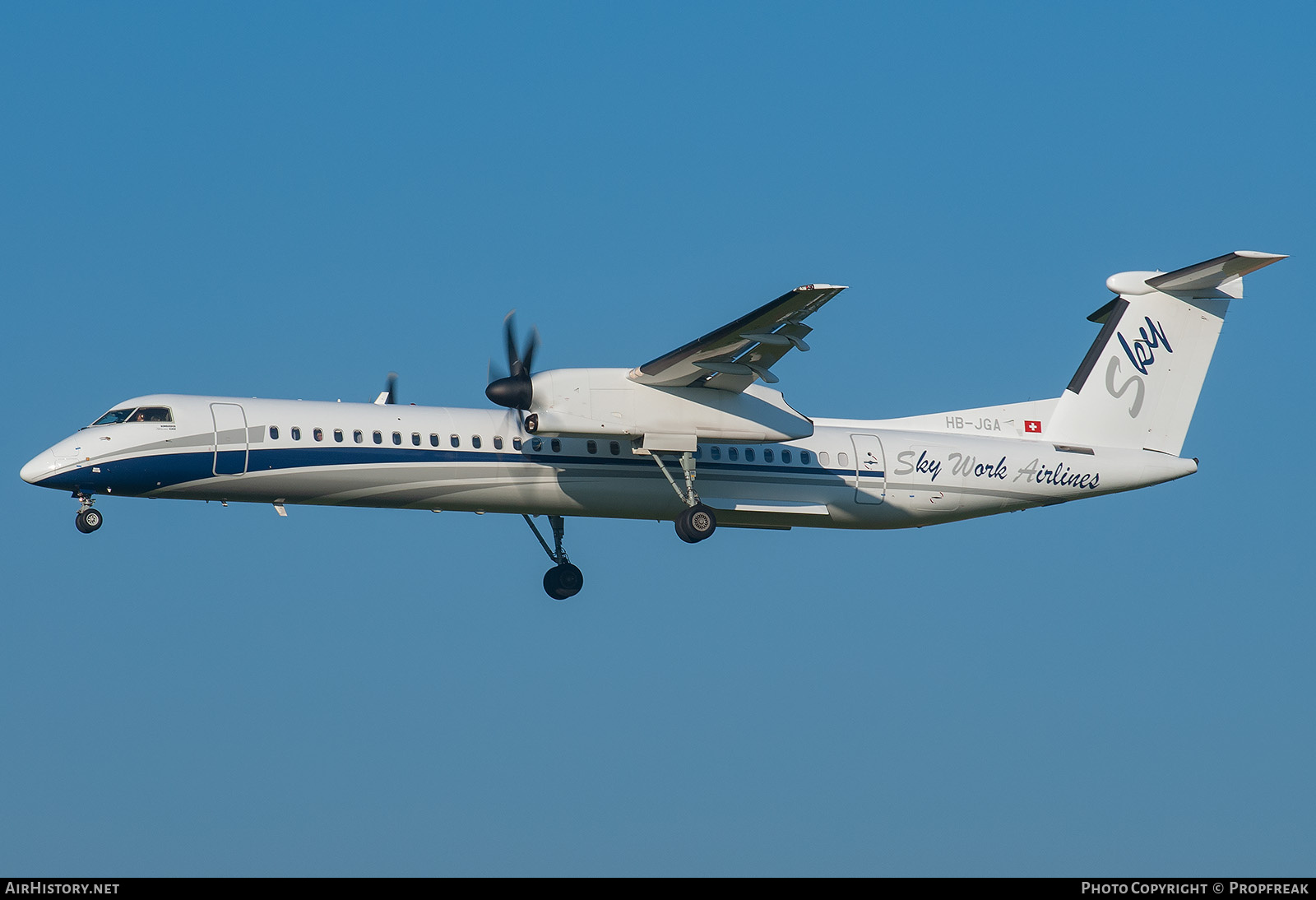 Aircraft Photo of HB-JGA | Bombardier DHC-8-402 Dash 8 | SkyWork Airlines | AirHistory.net #740801
