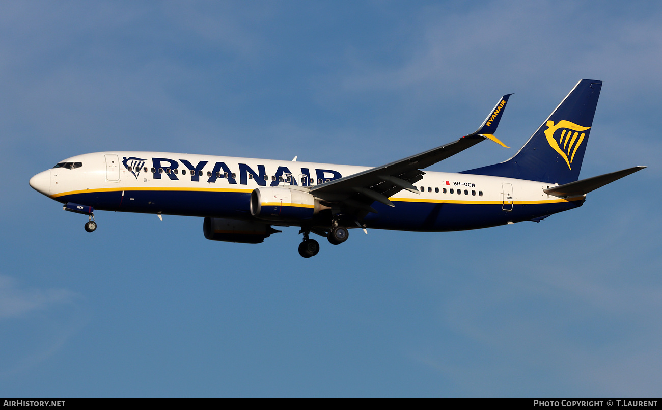 Aircraft Photo of 9H-QCM | Boeing 737-8AS | Ryanair | AirHistory.net #740859