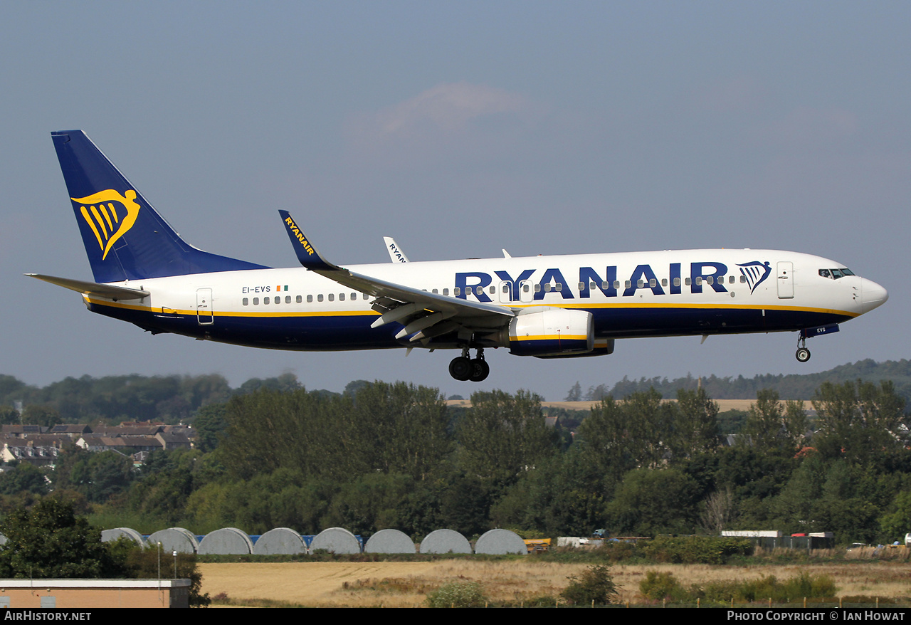 Aircraft Photo of EI-EVS | Boeing 737-8AS | Ryanair | AirHistory.net #740911