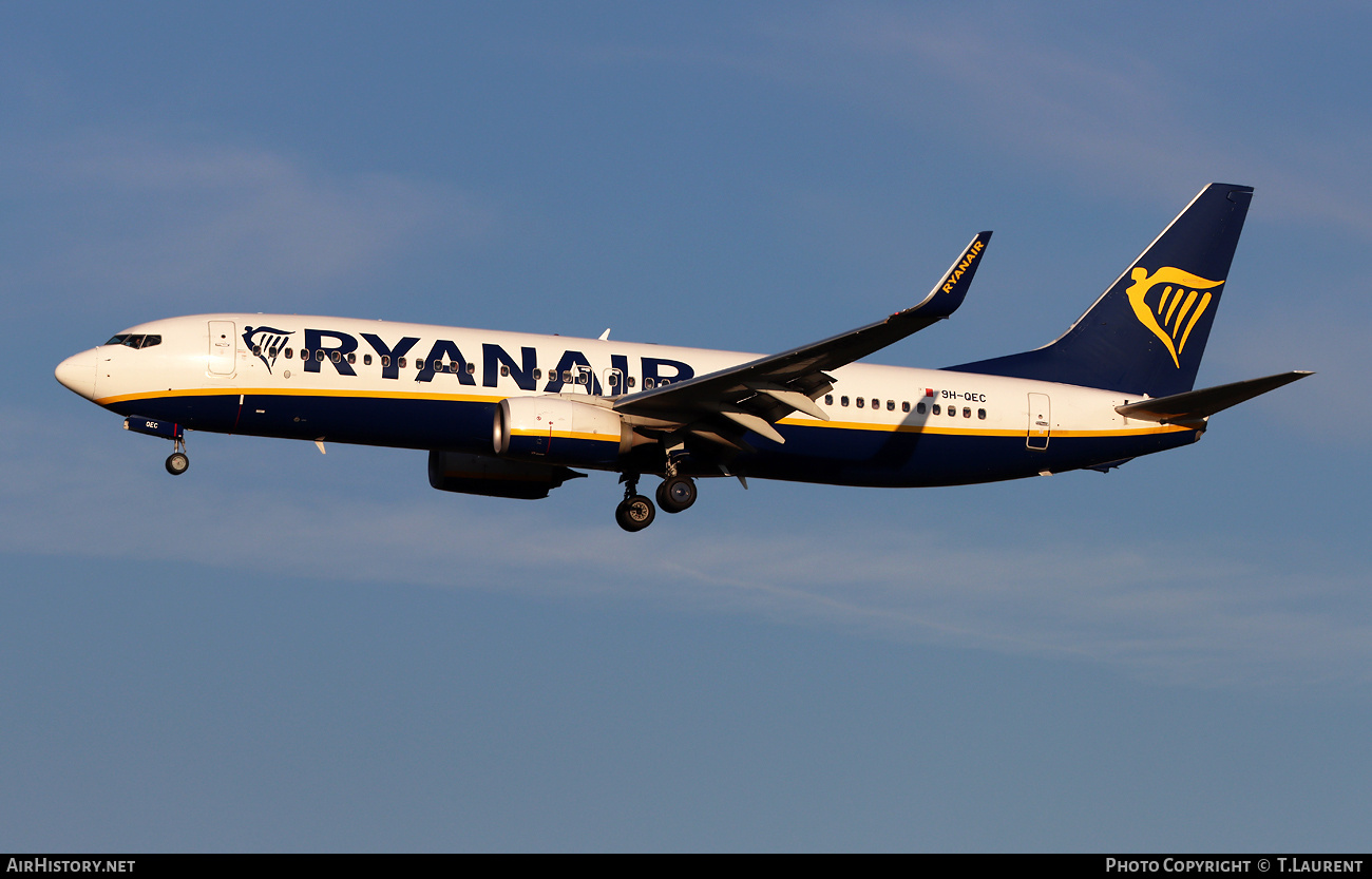 Aircraft Photo of 9H-QEC | Boeing 737-800 | Ryanair | AirHistory.net #740912