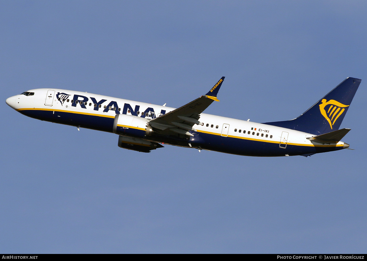 Aircraft Photo of EI-IKI | Boeing 737-8200 Max 200 | Ryanair | AirHistory.net #740955