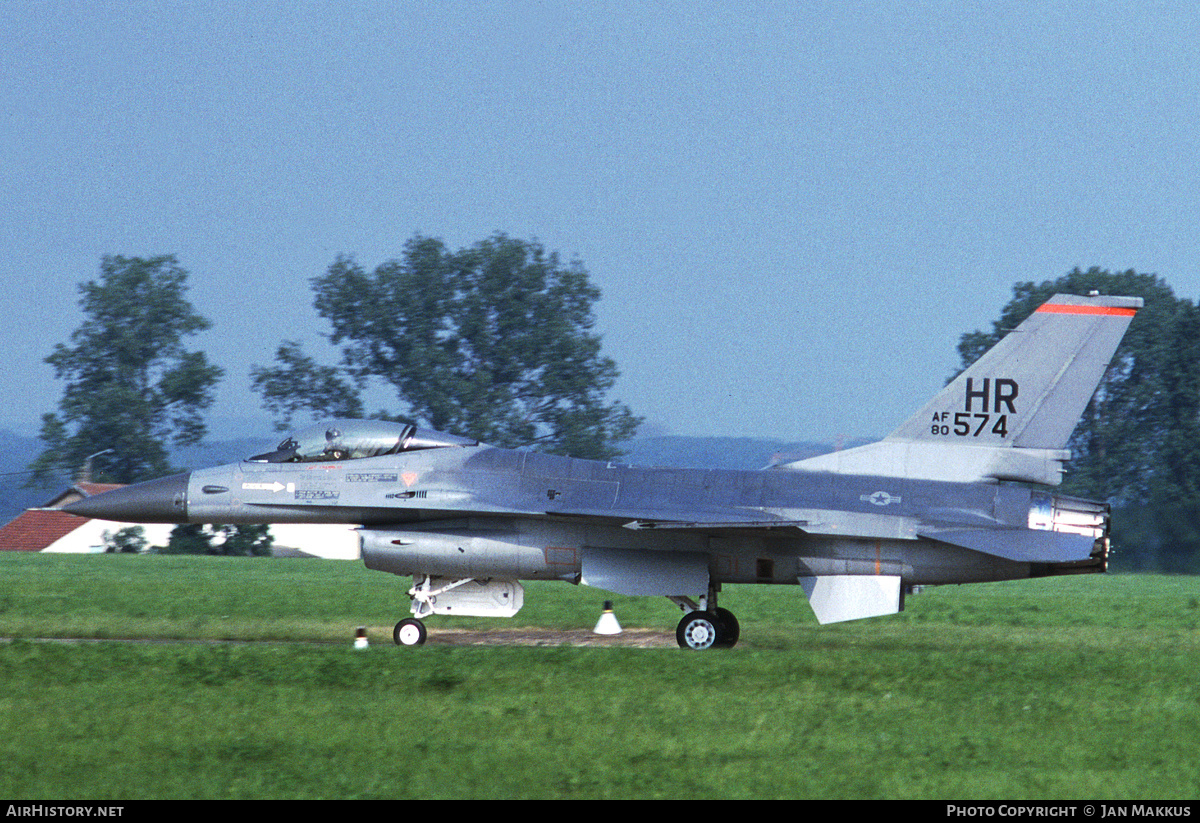 Aircraft Photo of 80-0574 / AF80-574 | General Dynamics F-16A Fighting Falcon | USA - Air Force | AirHistory.net #740959