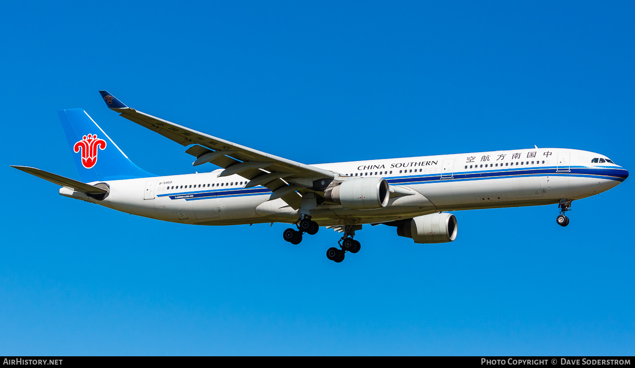 Aircraft Photo of B-5959 | Airbus A330-323E | China Southern Airlines | AirHistory.net #741116