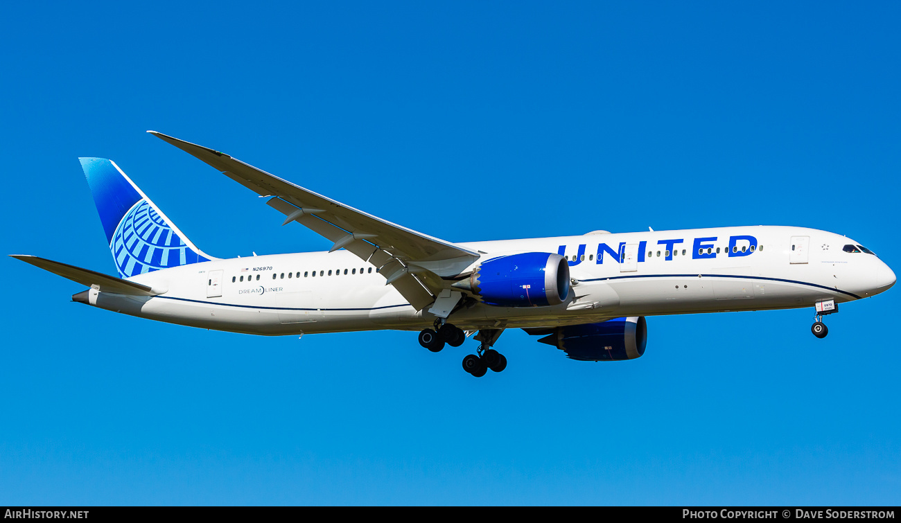 Aircraft Photo of N26970 | Boeing 787-9 Dreamliner | United Airlines | AirHistory.net #741119