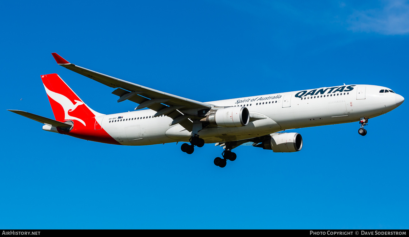 Aircraft Photo of VH-QPF | Airbus A330-303 | Qantas | AirHistory.net #741122