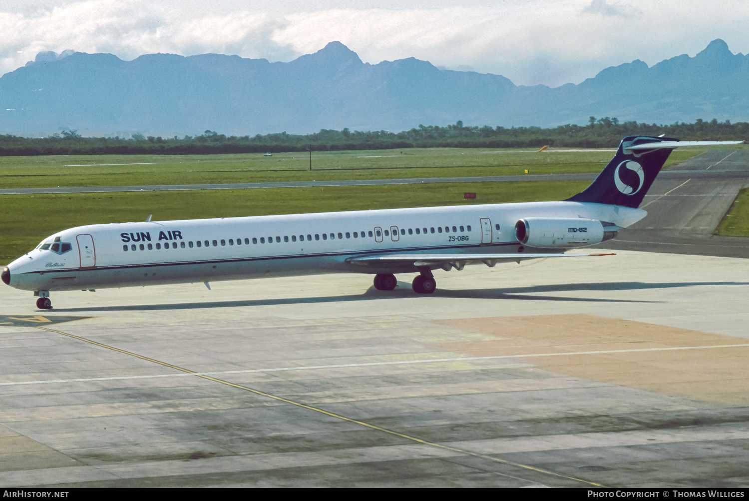 Aircraft Photo of ZS-OBG | McDonnell Douglas MD-82 (DC-9-82) | Sun Air | AirHistory.net #741213
