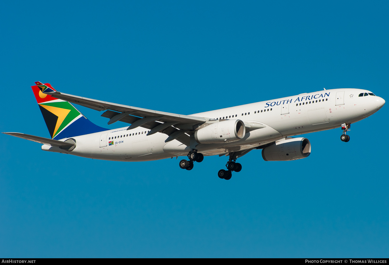 Aircraft Photo of ZS-SXW | Airbus A330-243 | South African Airways | AirHistory.net #741234