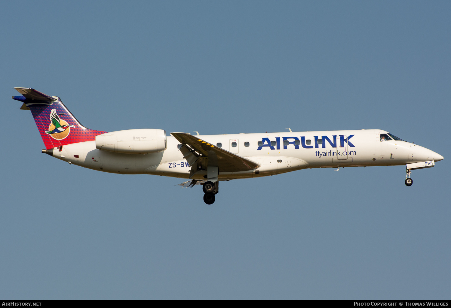Aircraft Photo of ZS-SWV | Embraer ERJ-135LR (EMB-135LR) | Airlink | AirHistory.net #741246
