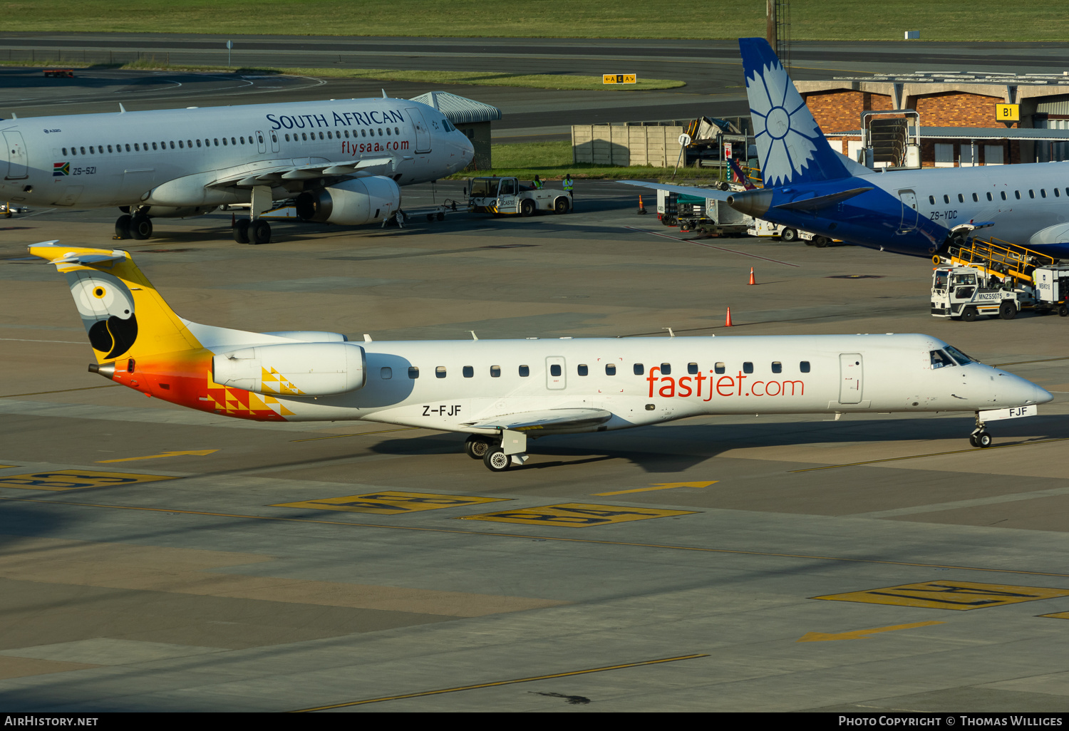 Aircraft Photo of Z-FJF | Embraer ERJ-145LR (EMB-145LR) | Fastjet | AirHistory.net #741274