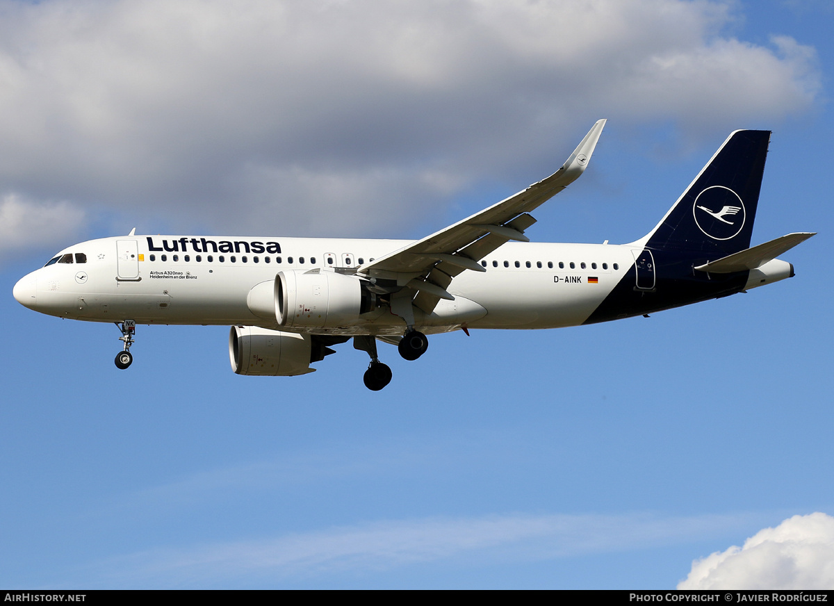 Aircraft Photo of D-AINK | Airbus A320-271N | Lufthansa | AirHistory.net #741297