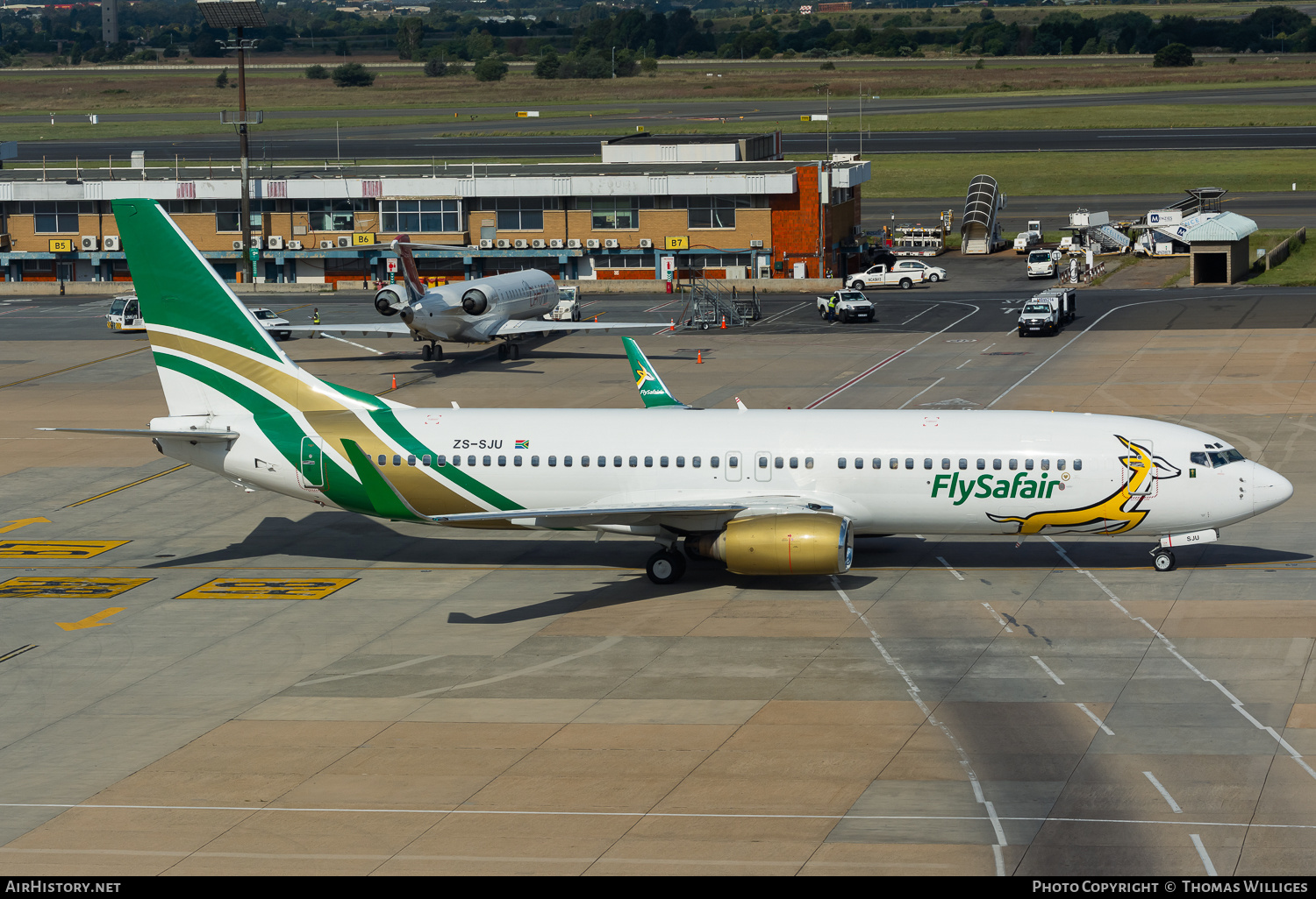 Aircraft Photo of ZS-SJU | Boeing 737-844 | FlySafair | AirHistory.net #741299